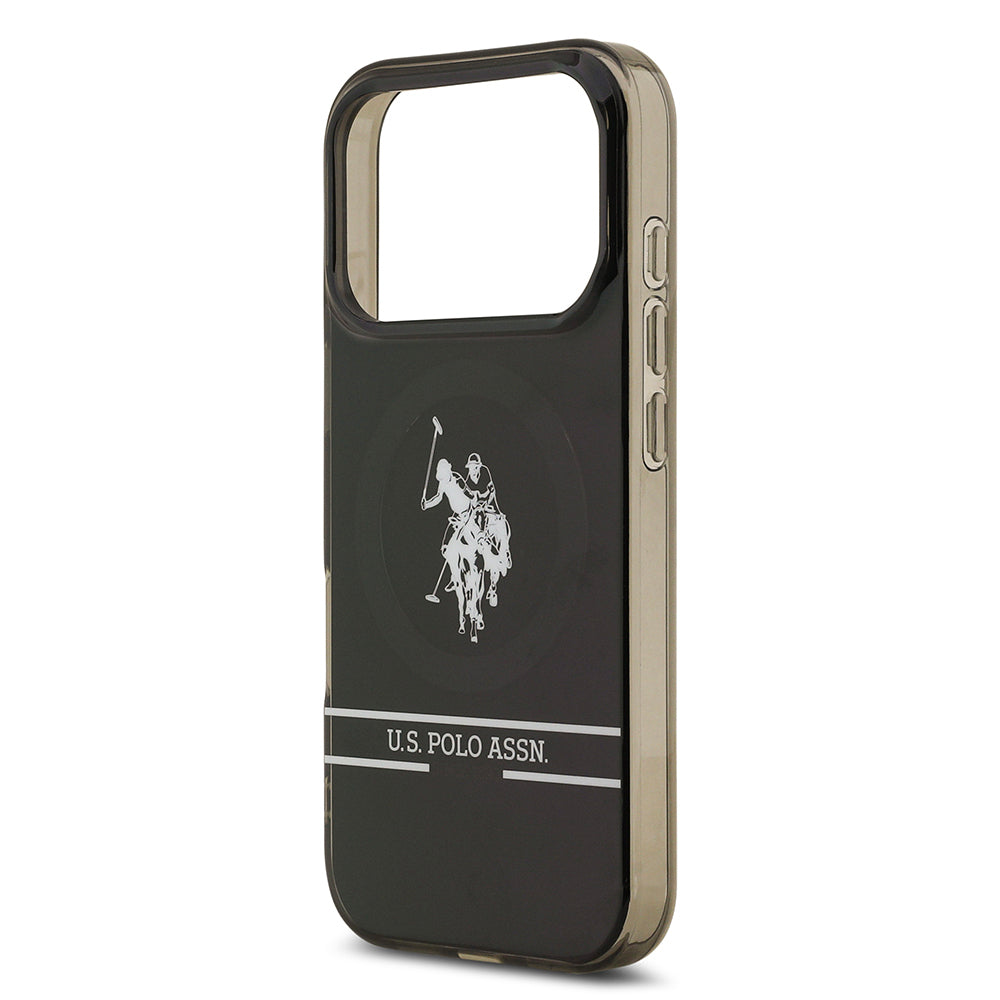 U.S. Polo Assn. iPhone 17 Pro Orjinal Lisanslı M-safe Şarj Özellikli IML Double Horse Stripe Logolu Kılıf