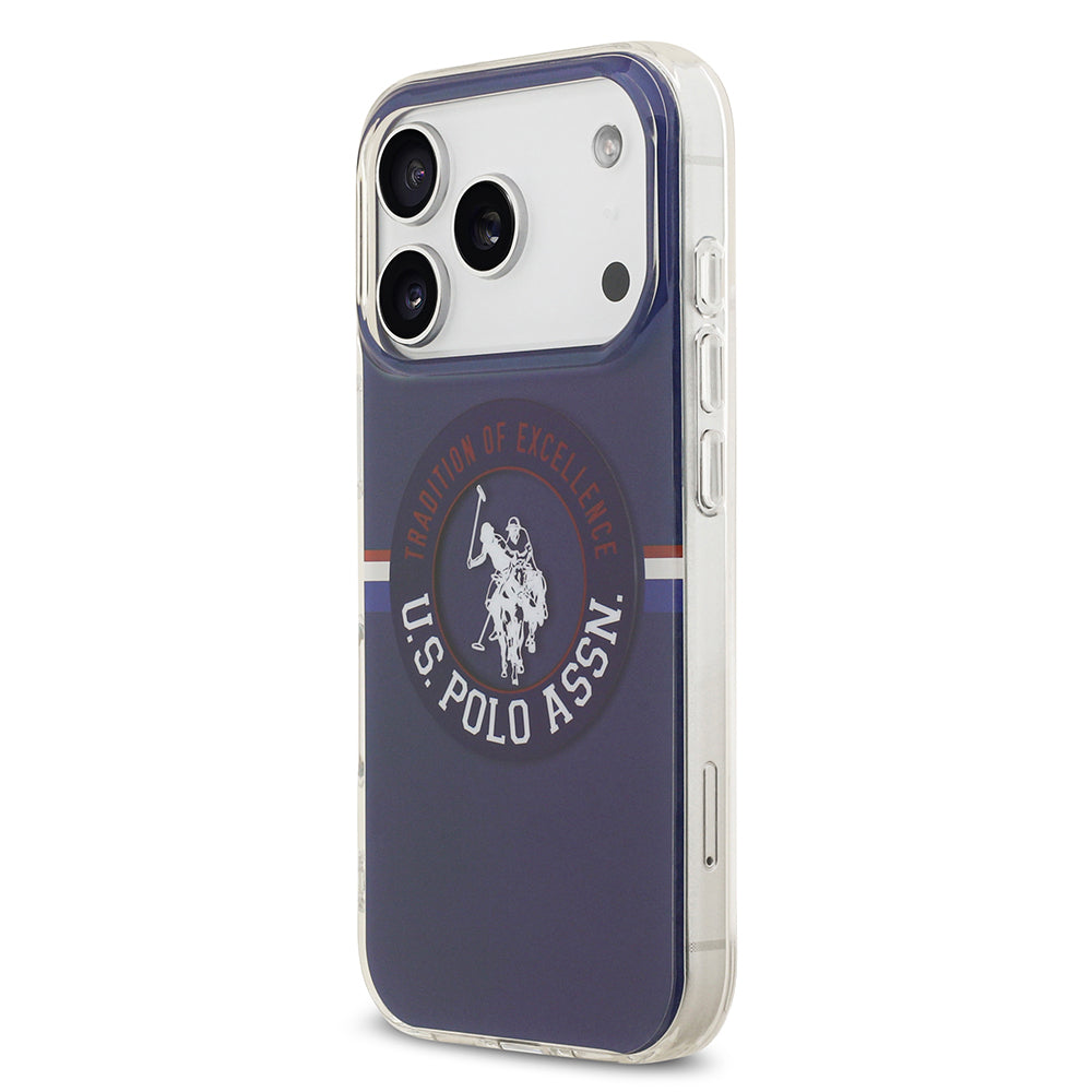 U.S. Polo Assn. iPhone 17 Pro Orjinal Lisanslı M-safe Şarj Özellikli IML Stripe Logolu Kılıf