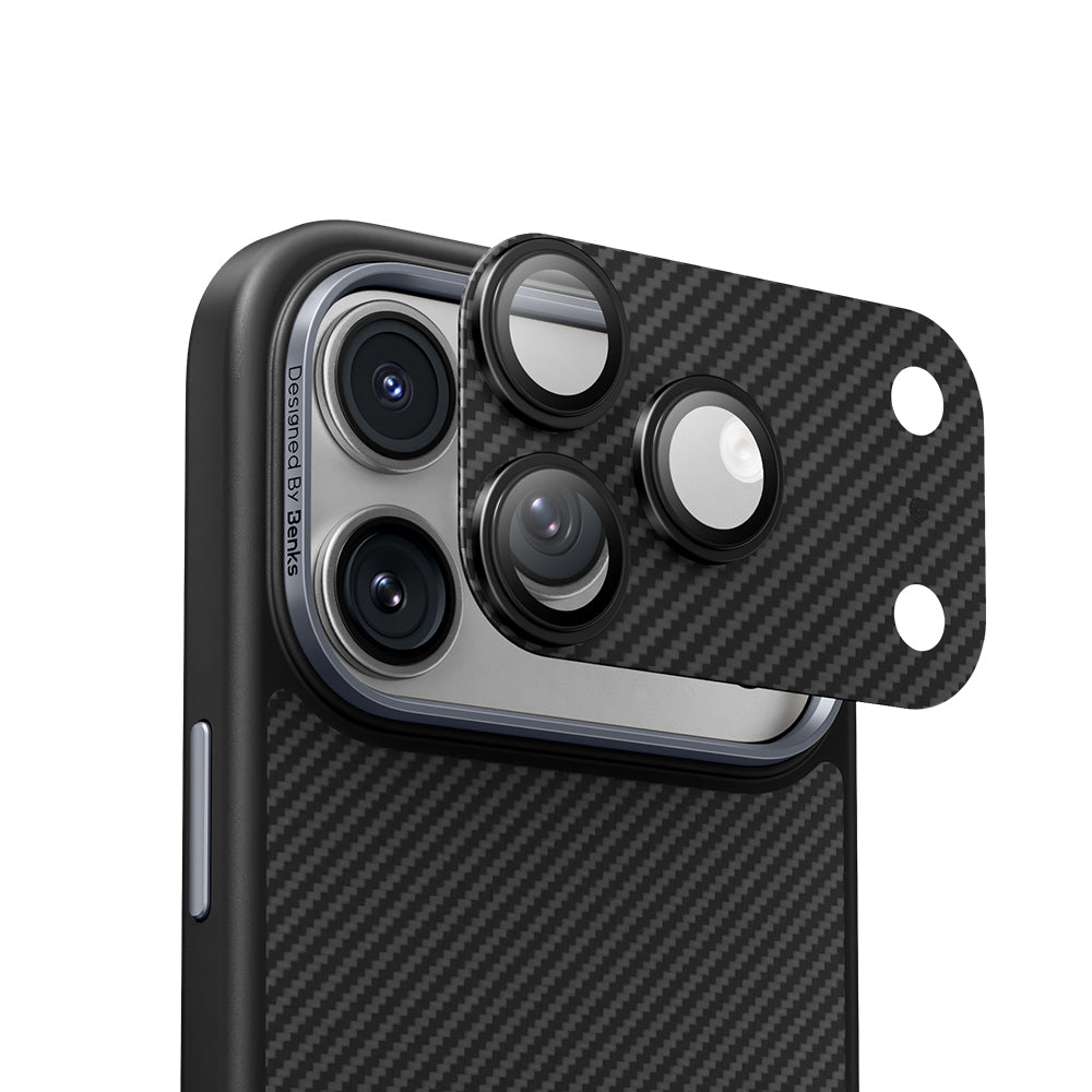 Benks ArmorWarrior Serisi iPhone 17 Pro Max 600D Kevlar Kamera Lens Koruyucu