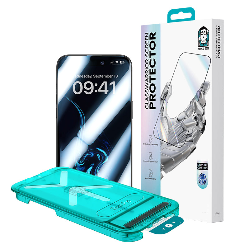 Benks Glass Warrior iPhone 17 Pro Max Safir Coating 0.3mm Cam Ekran Koruyucu + Kolay Uygulama Aparatı