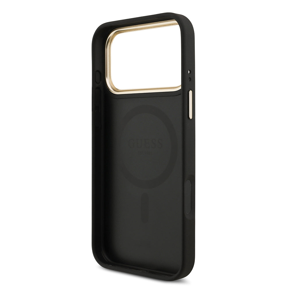 Guess iPhone 17 Pro Max Orjinal Lisanslı 4G ve Yazı Logolu Kılıf + Ekran Koruyucu + Lens Koruyucu 3in1 Aksesuar Seti