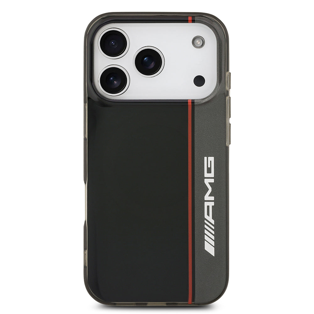 AMG iPhone 17 Pro Max Orjinal Lisanslı M-safe Şarj Özellikli IML Baskı Logolu Çift Katmanlı Bow Lines Kılıf