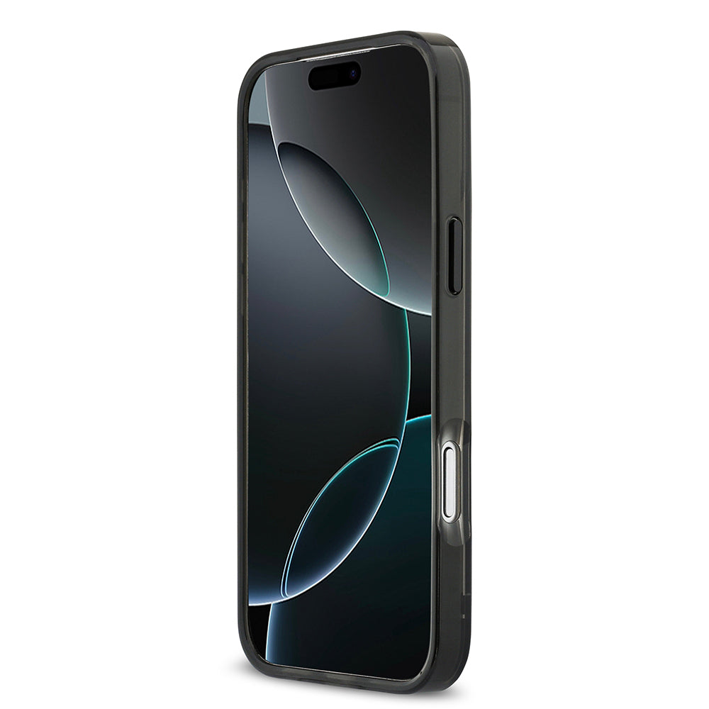 BMW iPhone 17 Pro Max Orjinal Lisanslı M-safe Şarj Özellikli Metal Buton Tasarımlı Tranparan M Dizayn Kılıf