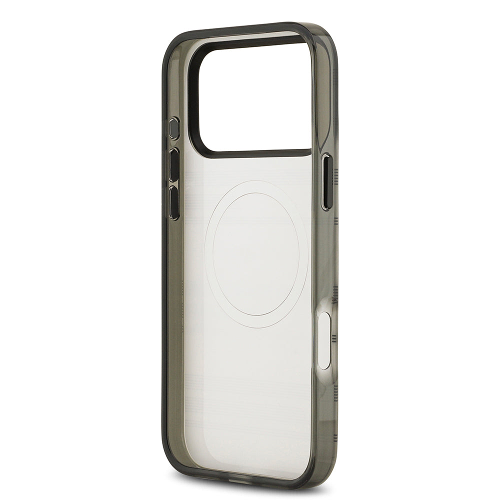 BMW iPhone 17 Pro Max Orjinal Lisanslı M-safe Şarj Özellikli Metal Kamera Butonlu Yatay Şeritli M Dizayn Kılıf