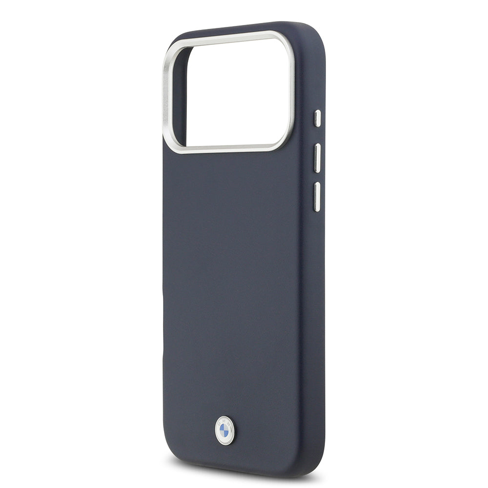 BMW iPhone 17 Pro Max Orjinal Lisanslı M-safe Şarj Özellikli Metal Logolu Tam Kaplama Deri Kılıf