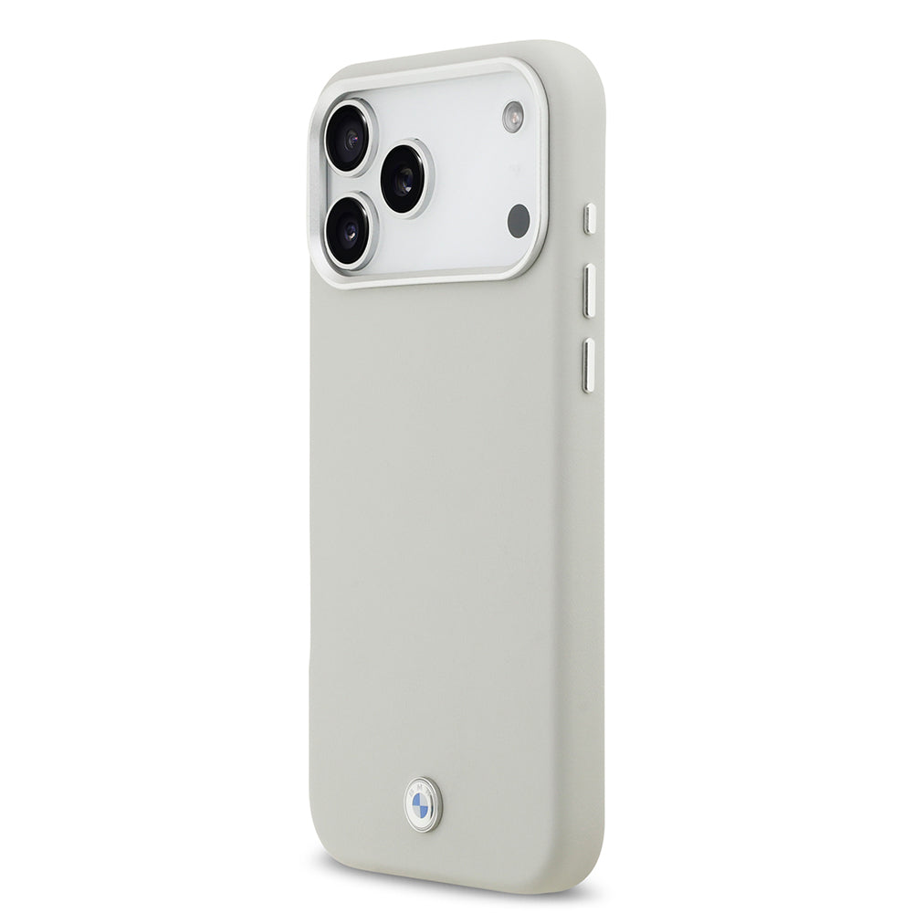 BMW iPhone 17 Pro Max Orjinal Lisanslı M-safe Şarj Özellikli Metal Logolu Tam Kaplama Deri Kılıf