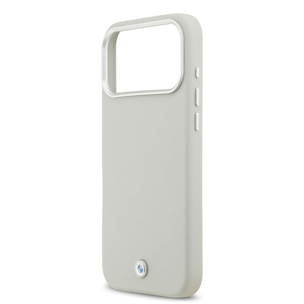 BMW iPhone 17 Pro Max Orjinal Lisanslı M-safe Şarj Özellikli Metal Logolu Tam Kaplama Deri Kılıf