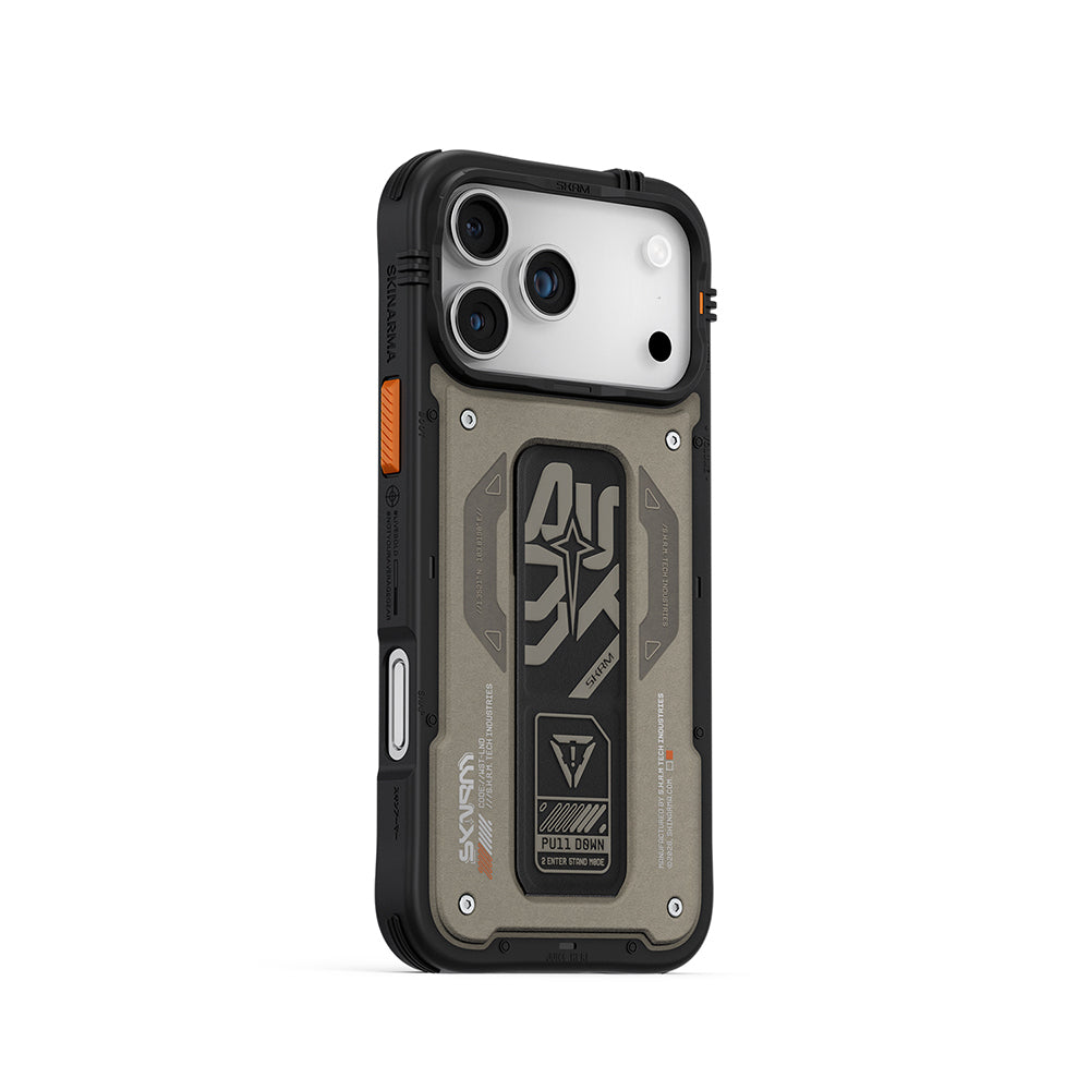 Skinarma Aegis iPhone 17 Pro Max Desenli Airbag Tasarımlı Standlı Kılıf