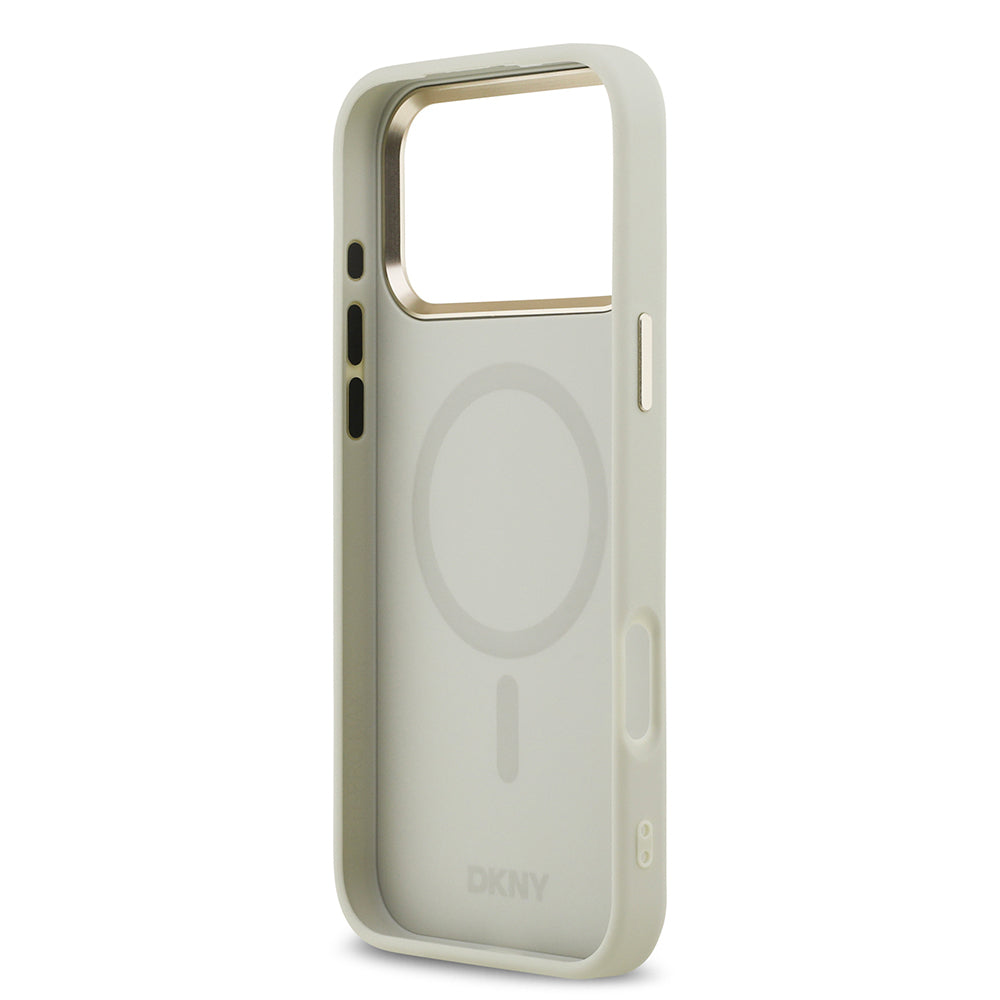 DKNY iPhone 17 Pro Max Orjinal Lisanslı M-safe Şarj Özellikli 3D Yazılı Checkered Pattern Kılıf