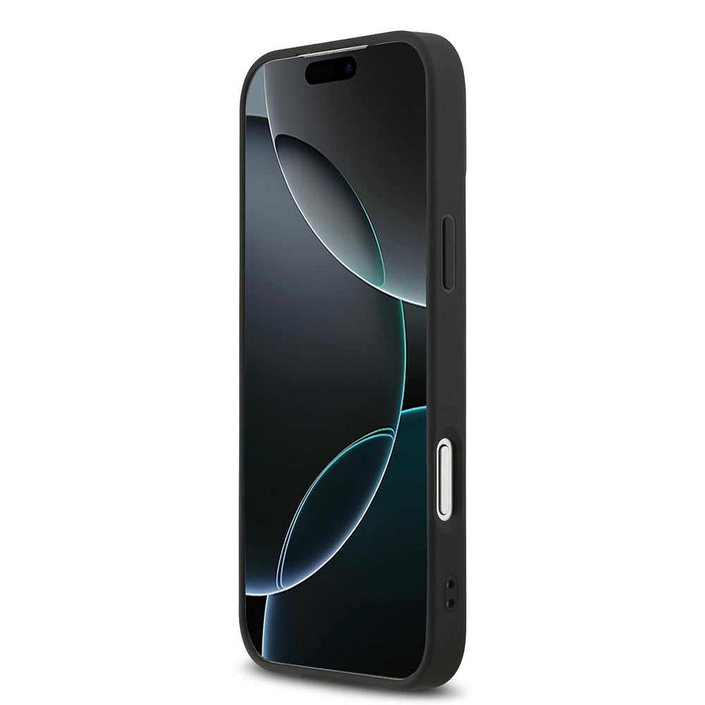 DKNY iPhone 17 Pro Max Orjinal Lisanslı M-safe Şarj Özellikli 3D Yazılı Metal Logolu Kılıf