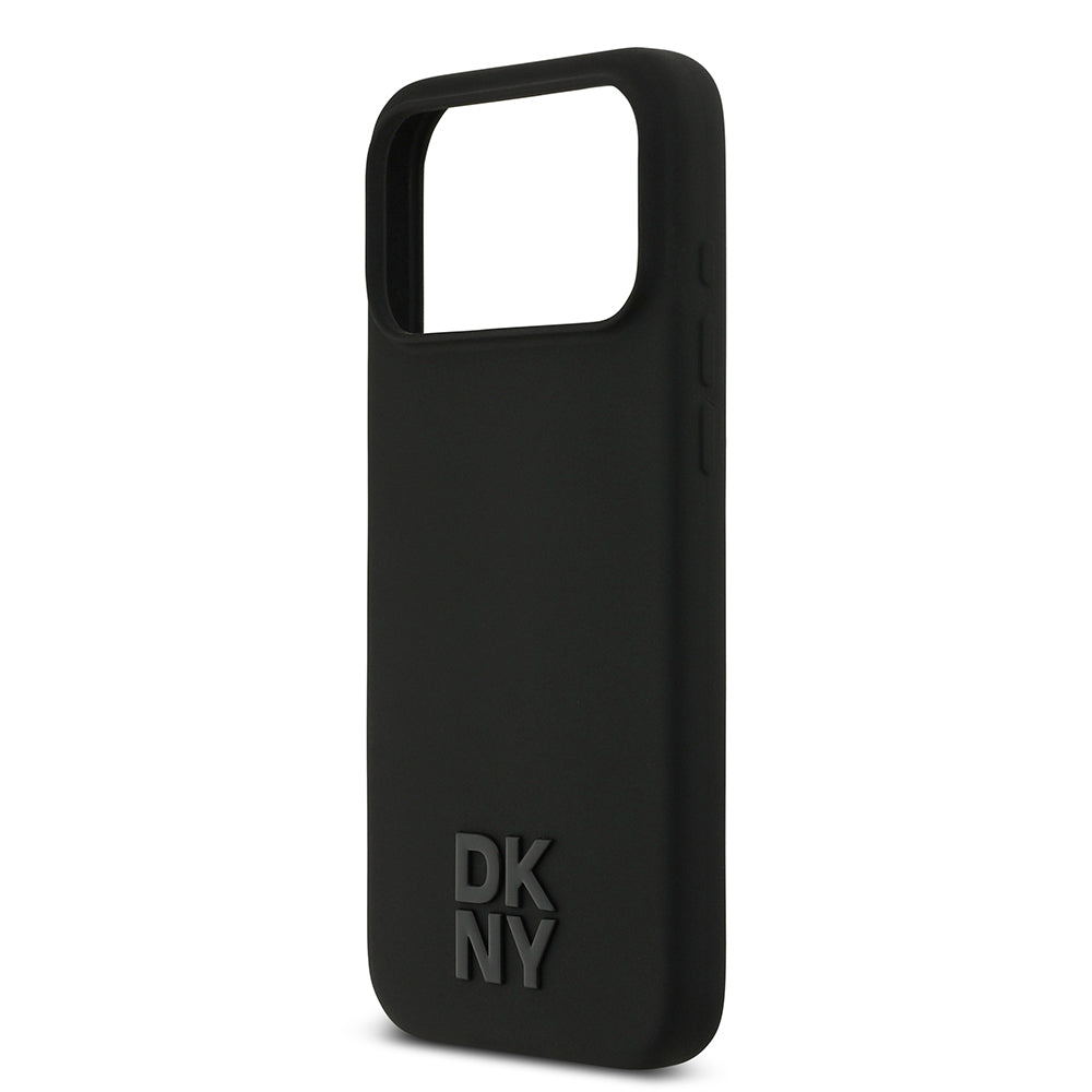 DKNY iPhone 17 Pro Max Orjinal Lisanslı M-safe Şarj Özellikli Metal Logolu Silikon Telefon Kılıfı