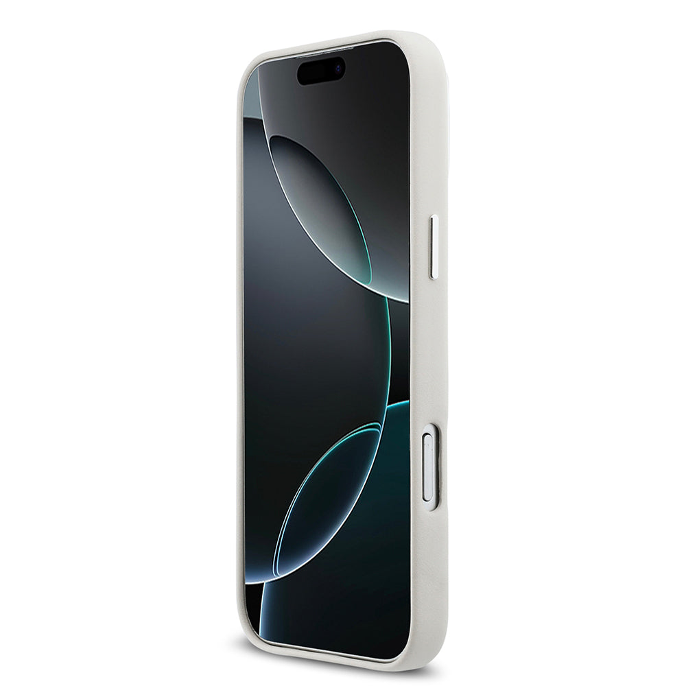 DKNY iPhone 17 Pro Max Orjinal Lisanslı M-safe Şarj Özellikli PU Büyük Dikey Logolu Kılıf