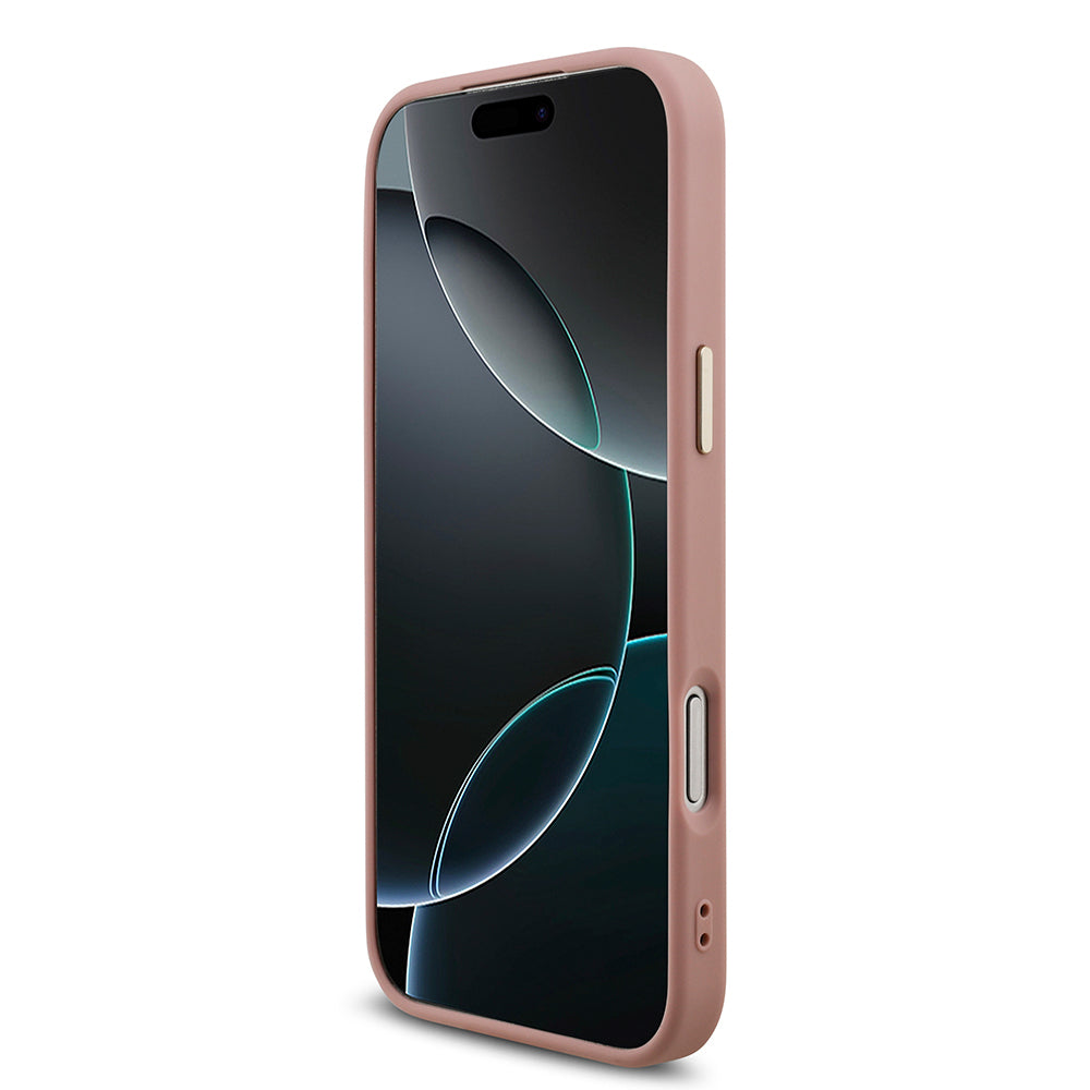 Guess iPhone 17 Pro Max Orjinal Lisanslı 4G Büyük Metal Kamera Çerçeveli ve Logolu Glitter Kılıf