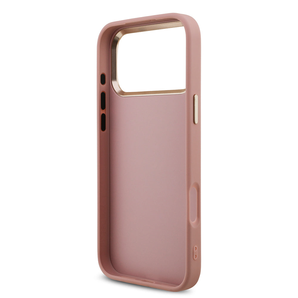 Guess iPhone 17 Pro Max Orjinal Lisanslı 4G Büyük Metal Kamera Çerçeveli ve Logolu Glitter Kılıf