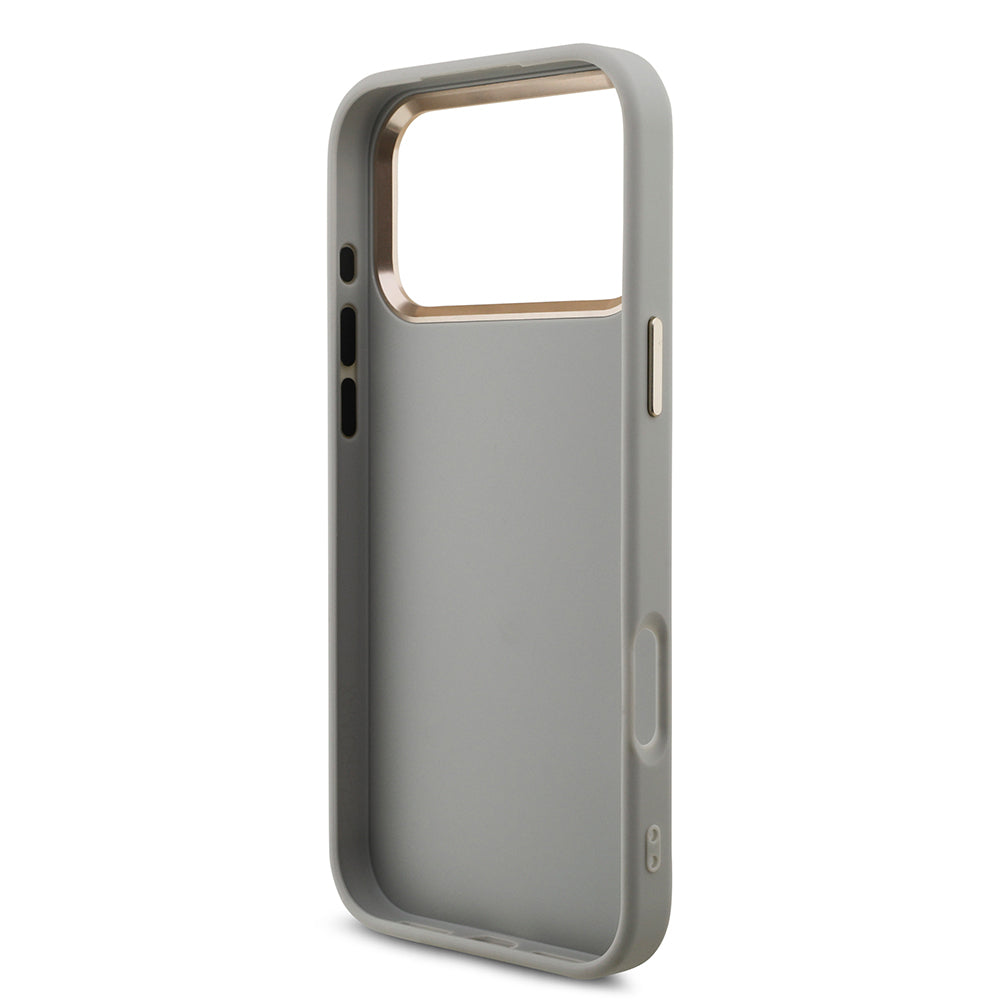 Guess iPhone 17 Pro Max Orjinal Lisanslı 4G Büyük Metal Kamera Çerçeveli ve Logolu Glitter Kılıf