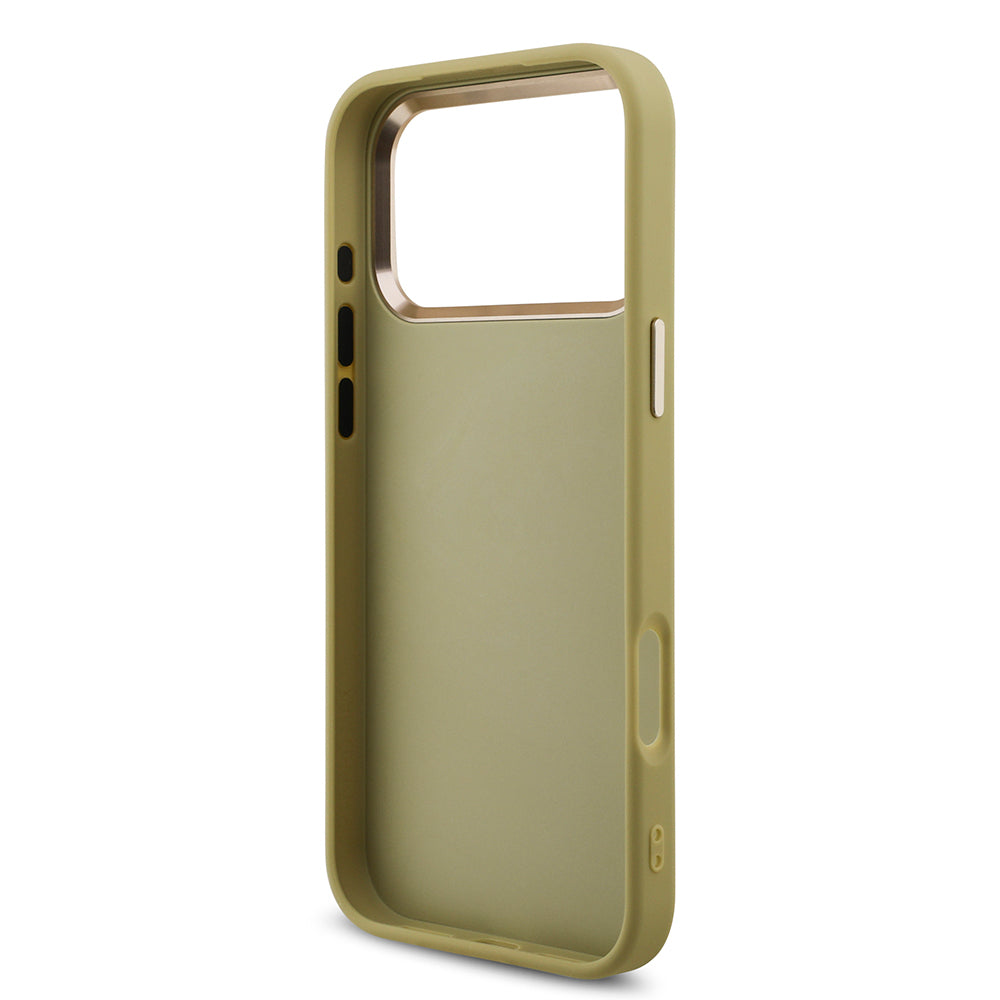 Guess iPhone 17 Pro Max Orjinal Lisanslı 4G Büyük Metal Kamera Çerçeveli ve Logolu Glitter Kılıf