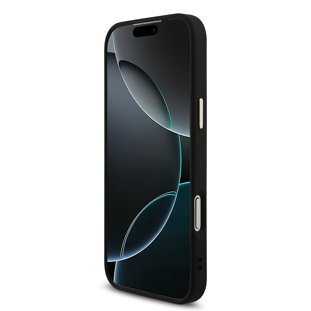 Guess iPhone 17 Pro Max Orjinal Lisanslı 4G Büyük Metal Kamera Çerçeveli ve Logolu Glitter Kılıf