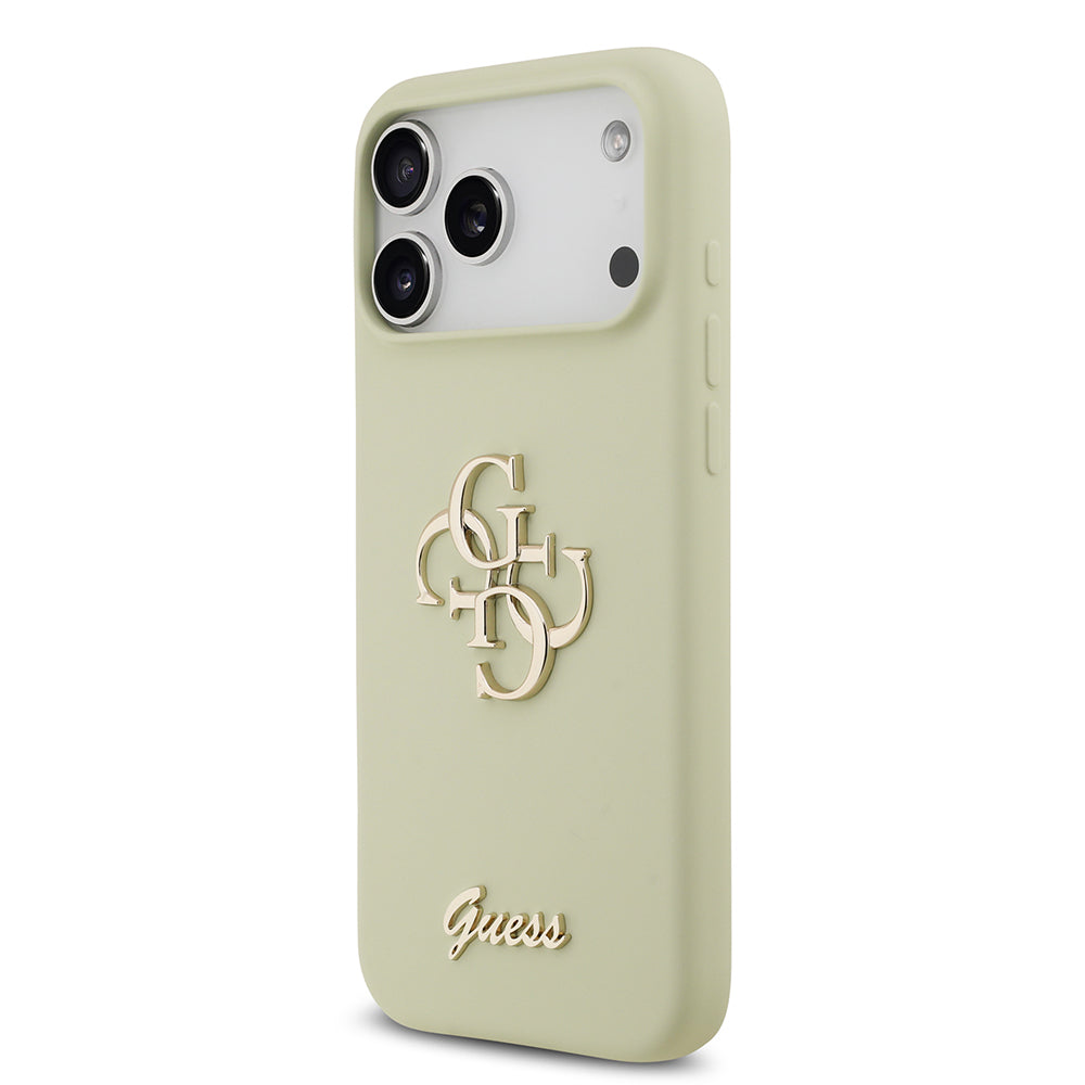 Guess iPhone 17 Pro Max Orjinal Lisanslı Grained Yazı Logolu Telefon Kılıfı