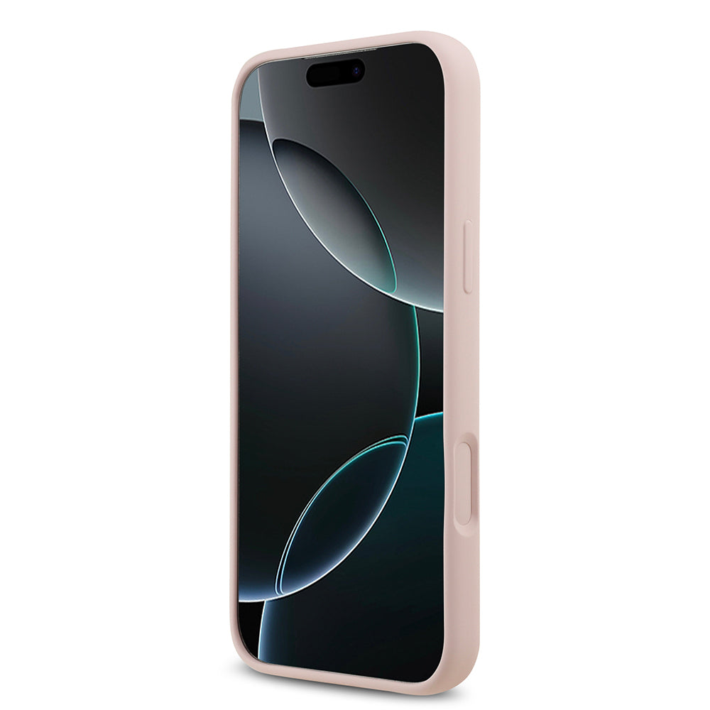 Guess iPhone 17 Pro Max Orjinal Lisanslı Grained Yazı Logolu Telefon Kılıfı