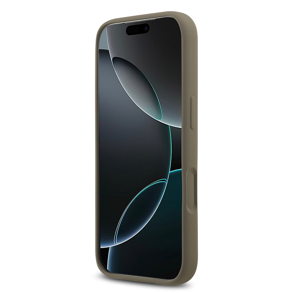 Guess iPhone 17 Pro Max Orjinal Lisanslı Grained Yazı Logolu Telefon Kılıfı