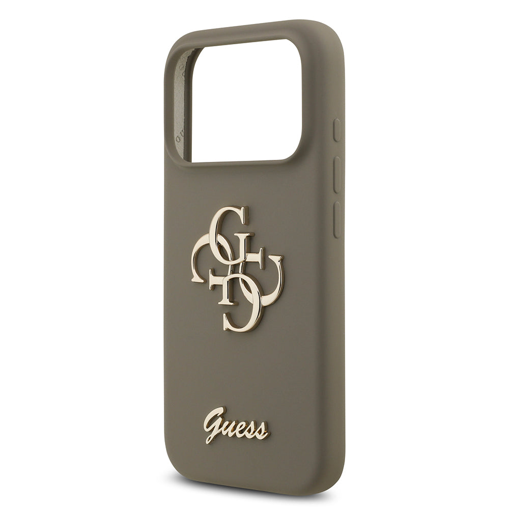 Guess iPhone 17 Pro Max Orjinal Lisanslı Grained Yazı Logolu Telefon Kılıfı
