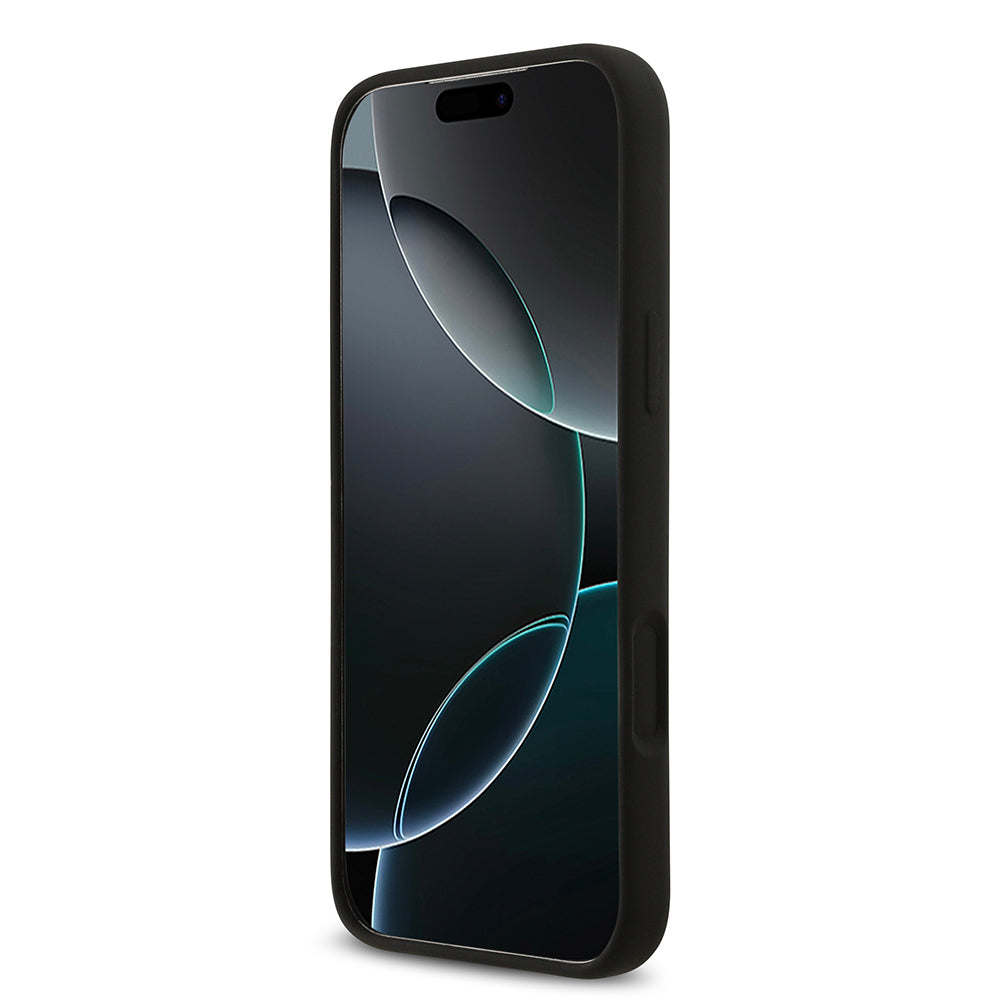 Guess iPhone 17 Pro Max Orjinal Lisanslı Grained Yazı Logolu Telefon Kılıfı