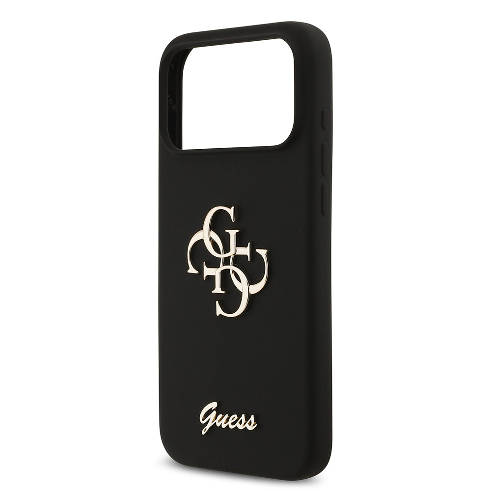 Guess iPhone 17 Pro Max Orjinal Lisanslı Grained Yazı Logolu Telefon Kılıfı