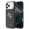 Guess iPhone 17 Pro Max Orjinal Lisanslı Gümüş Metal Kamera Çerçeveli 4G Desenli Metal Büyük 4G ve Yazı Logolu Kılıf