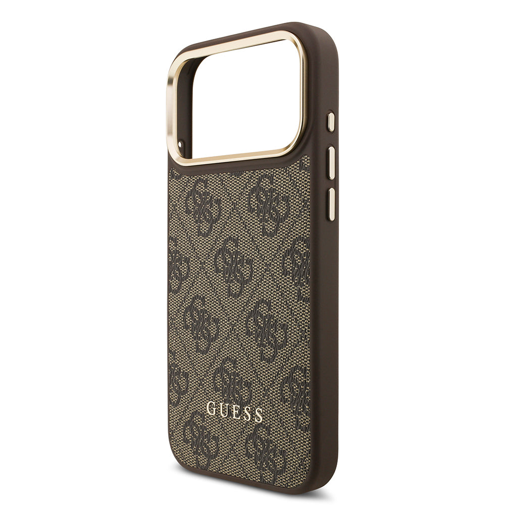 Guess iPhone 17 Pro Max Orjinal Lisanslı M-safe Şarj Özellikli 4G Metal Büyük Logolu Kartlıklı Kılıf