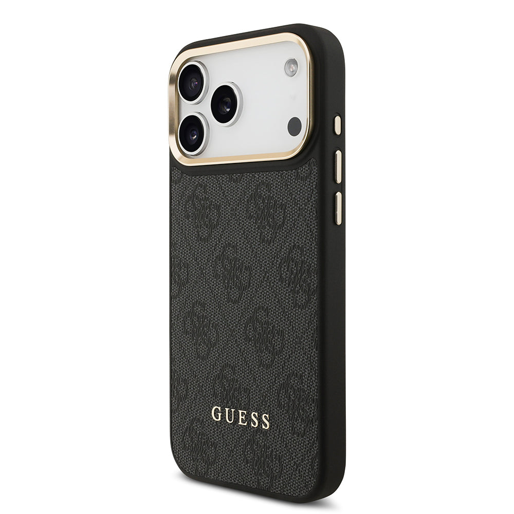 Guess iPhone 17 Pro Max Orjinal Lisanslı M-safe Şarj Özellikli 4G Metal Büyük Logolu Kartlıklı Kılıf