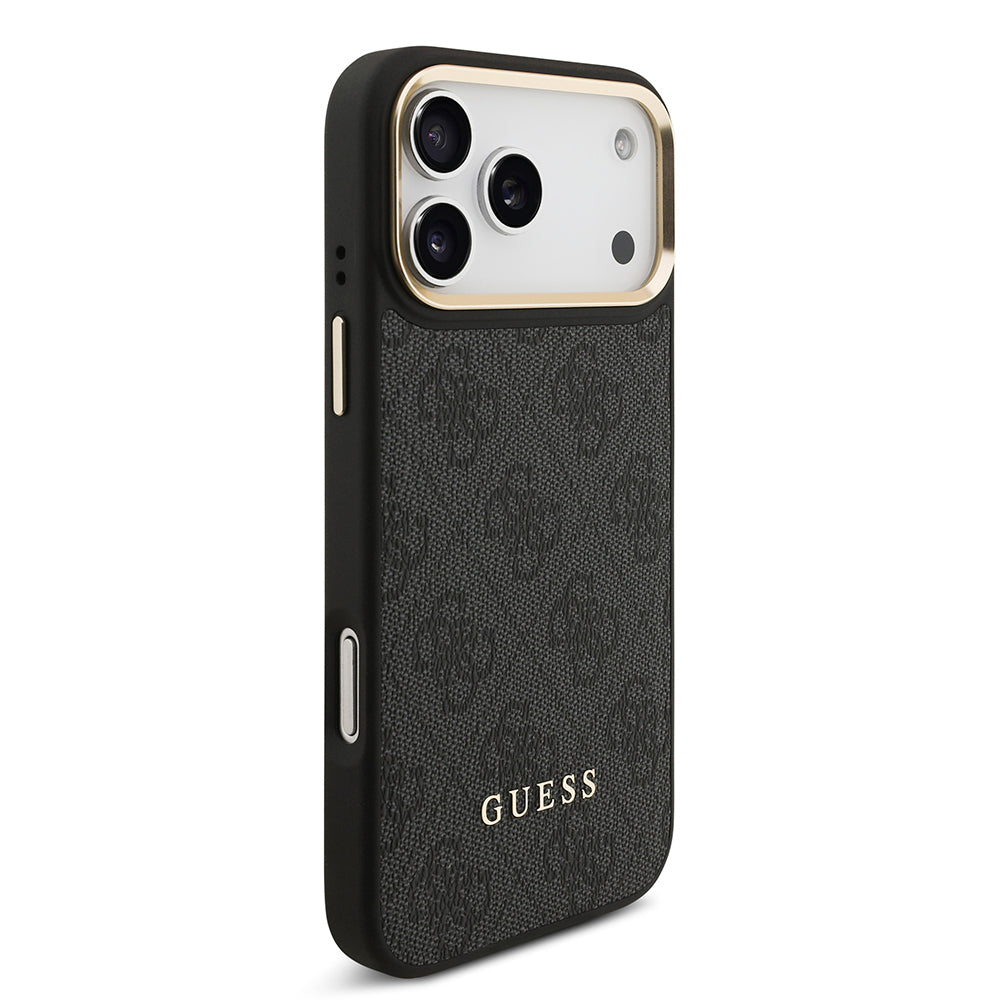 Guess iPhone 17 Pro Max Orjinal Lisanslı M-safe Şarj Özellikli 4G Metal Büyük Logolu Kartlıklı Kılıf