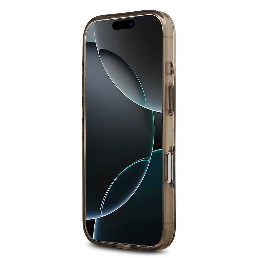 Guess iPhone 17 Pro Max Orjinal Lisanslı M-safe Şarj Özellikli IML Peony ve 4G Desenli Klasik Logolu Kılıf