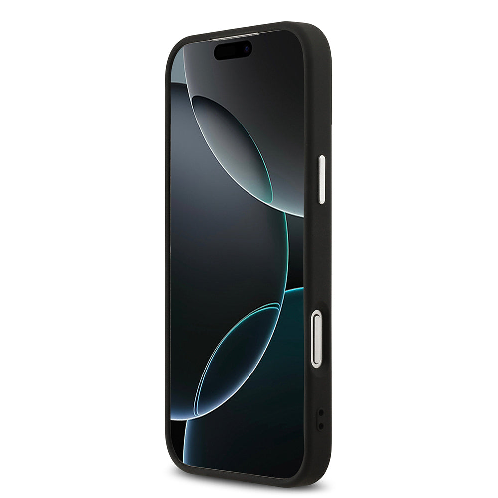 Guess iPhone 17 Pro Max Orjinal Lisanslı M-safe Şarj Özellikli Klasik Yazı Logolu PU Deri Kılıf