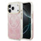 Guess iPhone 17 Pro Max Orjinal Lisanslı M-safe Şarj Özellikli Simli Peony Desenli Silikon Kılıf