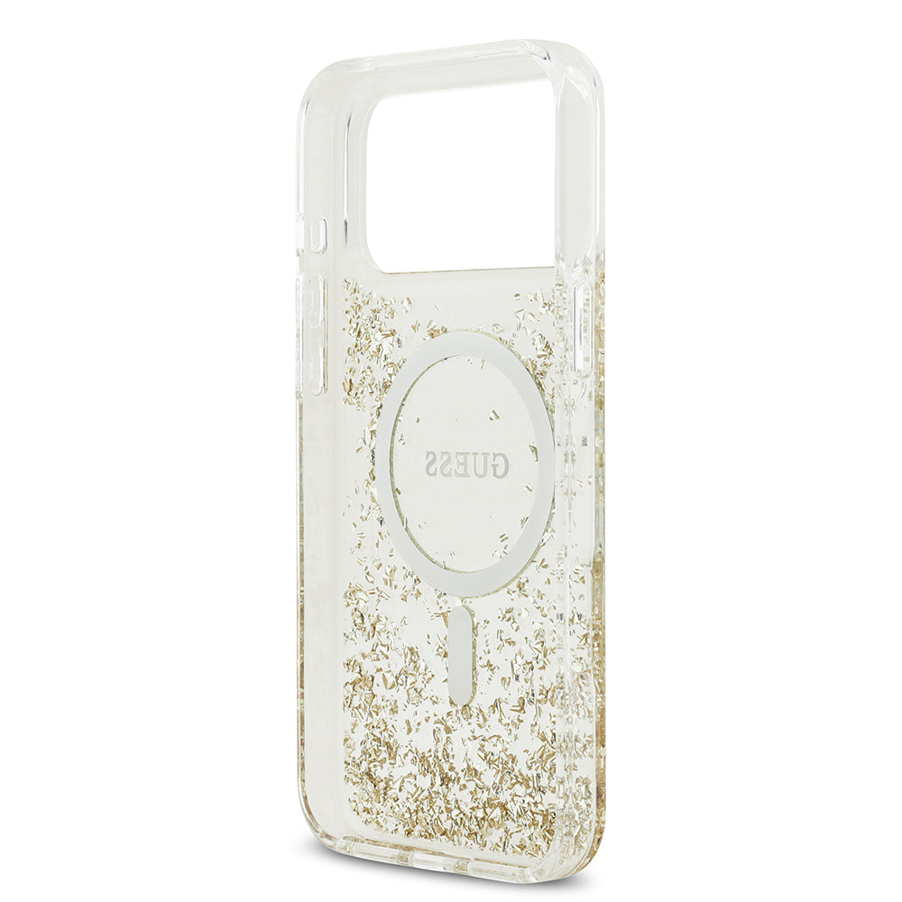 iPhone 17 Pro Max Kılıf Guess Orjinal Lisanslı M-safe Şarj Özellikli Transparan Resin Bottom Kılıf