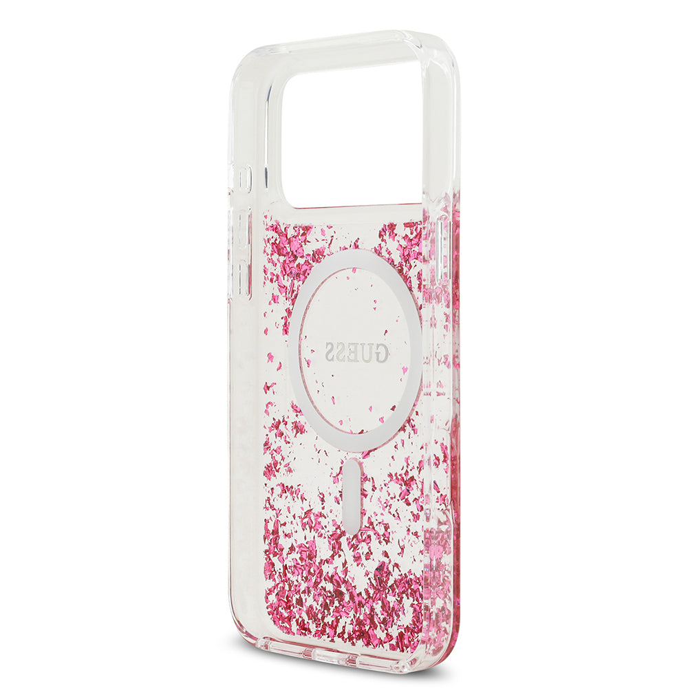 iPhone 17 Pro Max Kılıf Guess Orjinal Lisanslı M-safe Şarj Özellikli Transparan Resin Bottom Kılıf