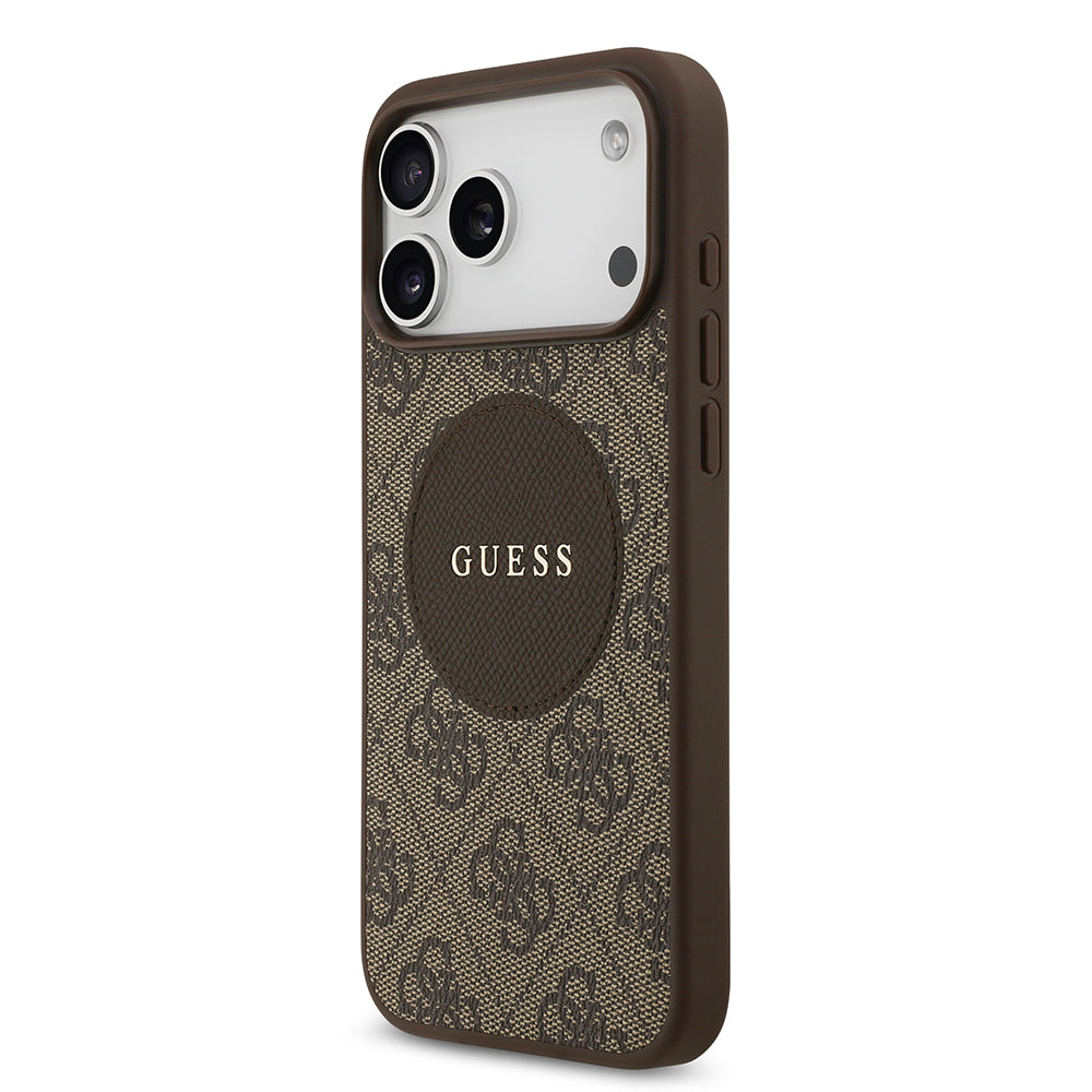 Guess iPhone 17 Pro Max Orjinal Lisanslı M-safe Şarj Özellikli Yazı Logolu Circle Classic Kılıf