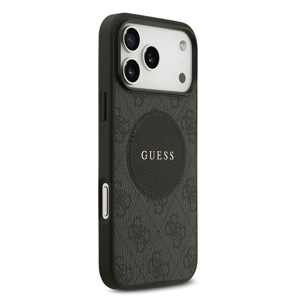 Guess iPhone 17 Pro Max Orjinal Lisanslı M-safe Şarj Özellikli Yazı Logolu Circle Classic Kılıf