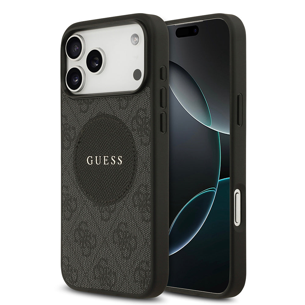 Guess iPhone 17 Pro Max Orjinal Lisanslı M-safe Şarj Özellikli Yazı Logolu Circle Classic Kılıf