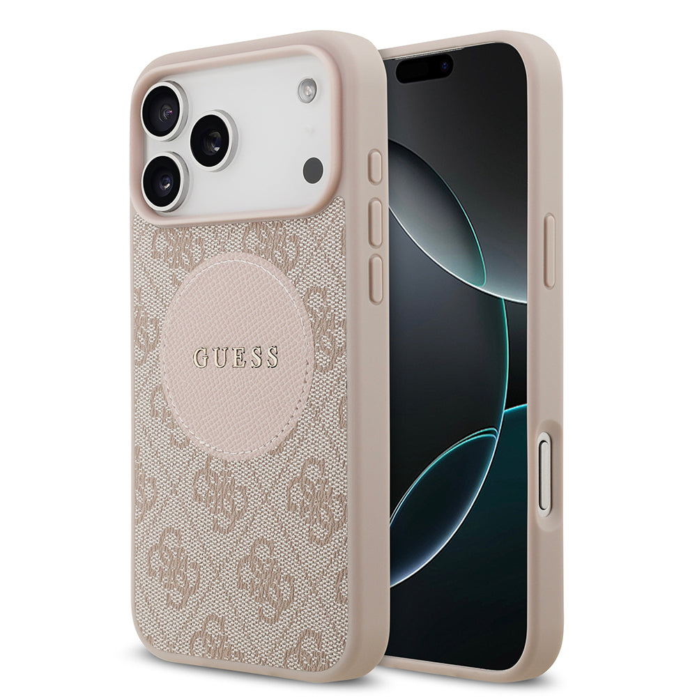 Guess iPhone 17 Pro Max Orjinal Lisanslı M-safe Şarj Özellikli Yazı Logolu Circle Classic Kılıf