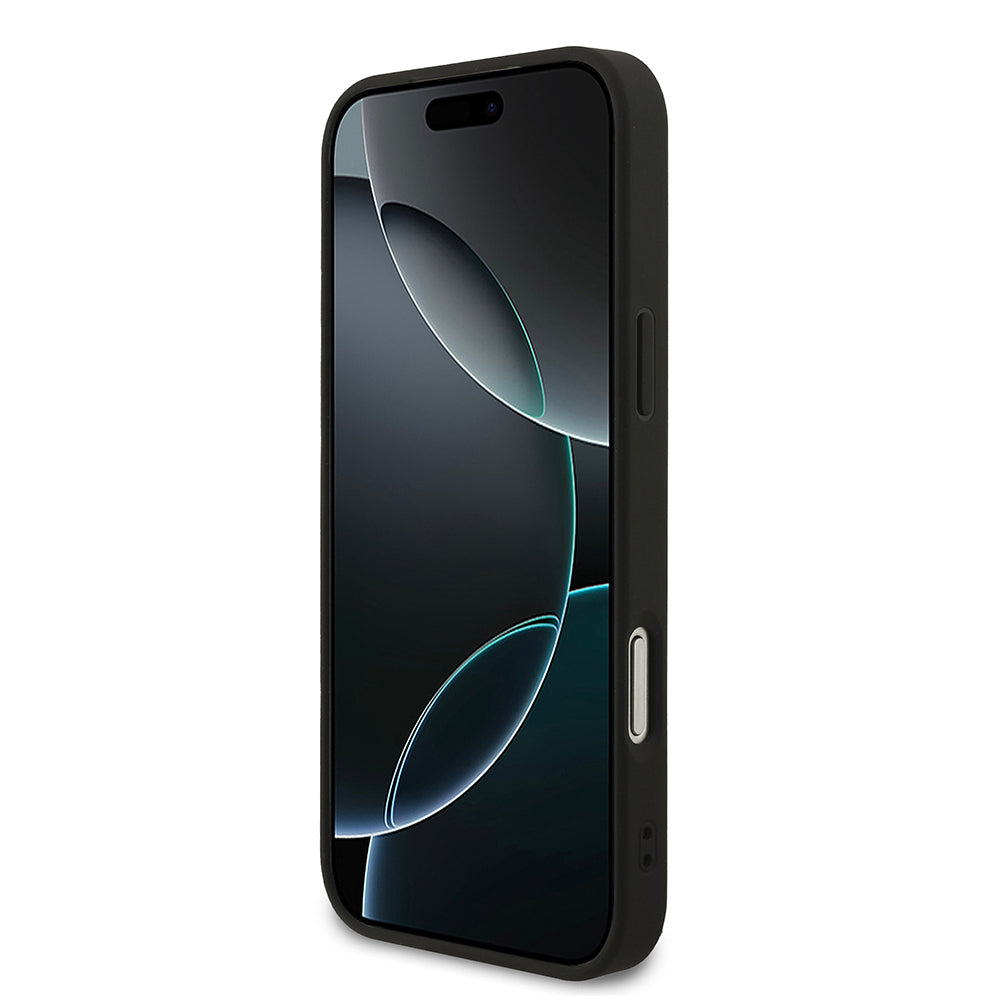 Guess iPhone 17 Pro Max Orjinal Lisanslı M-safe Şarj Özellikli Yazı Logolu PU Deri Kılıf
