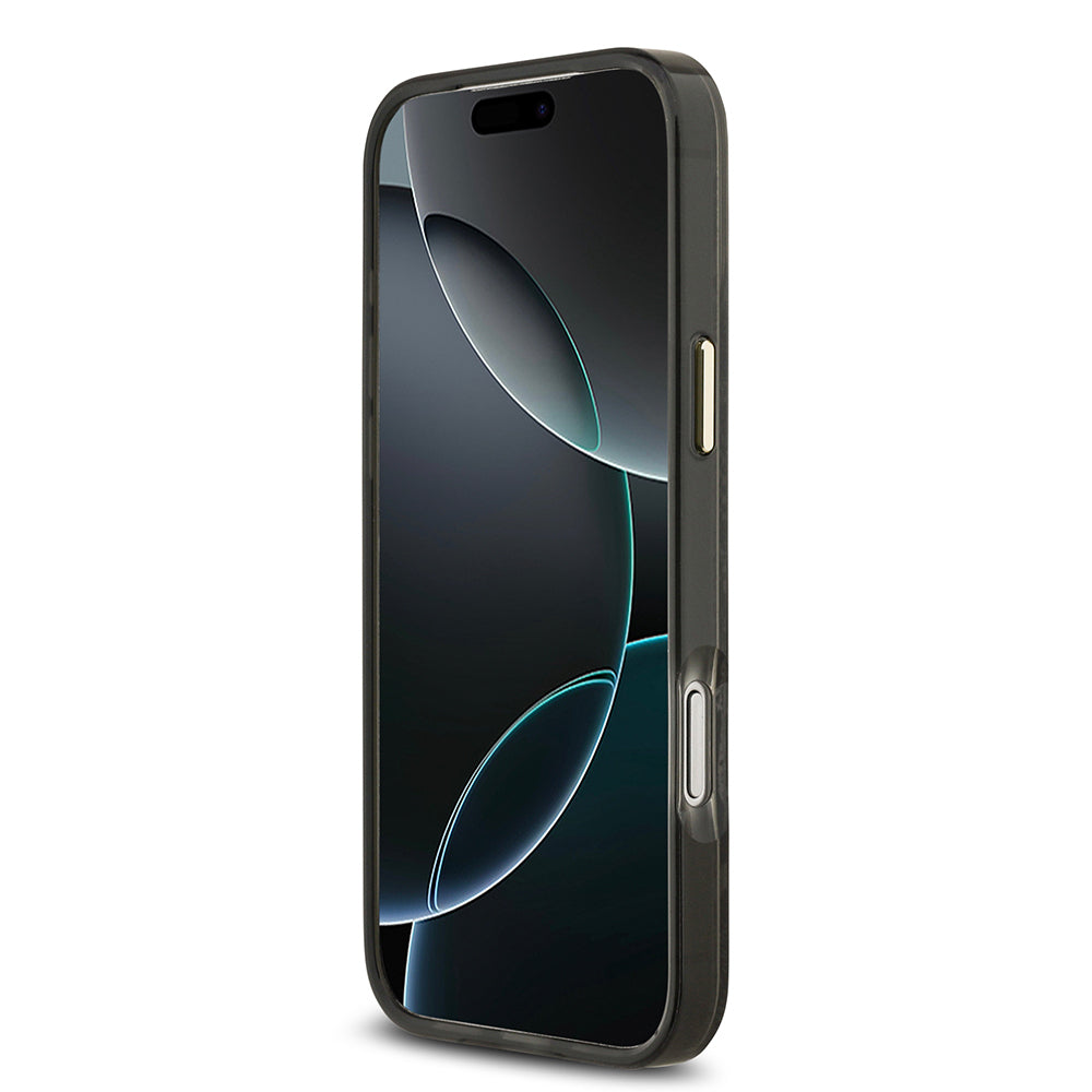 Guess iPhone 17 Pro Max Orjinal Lisanslı M-safe Şarj Özellikli Yazı Logolu Python Desenli Kılıf