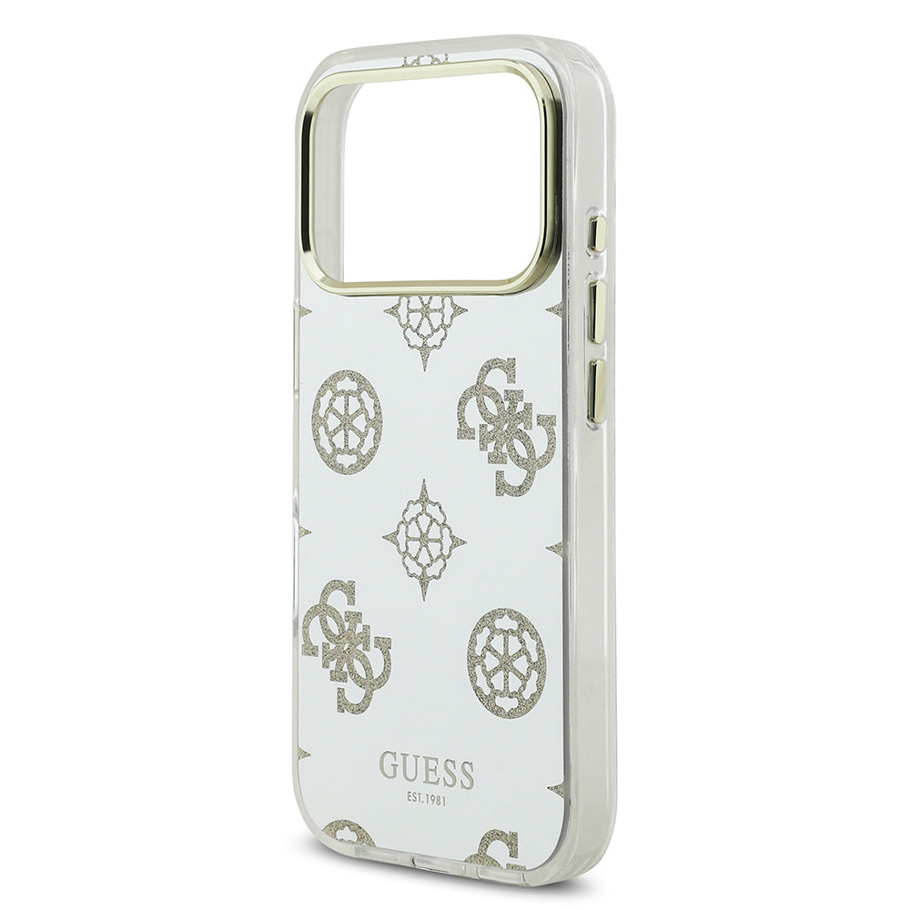 Guess iPhone 17 Pro Max Orjinal Lisanslı Metal Kamera Çerçeveli Simli Aynalı Kılıf