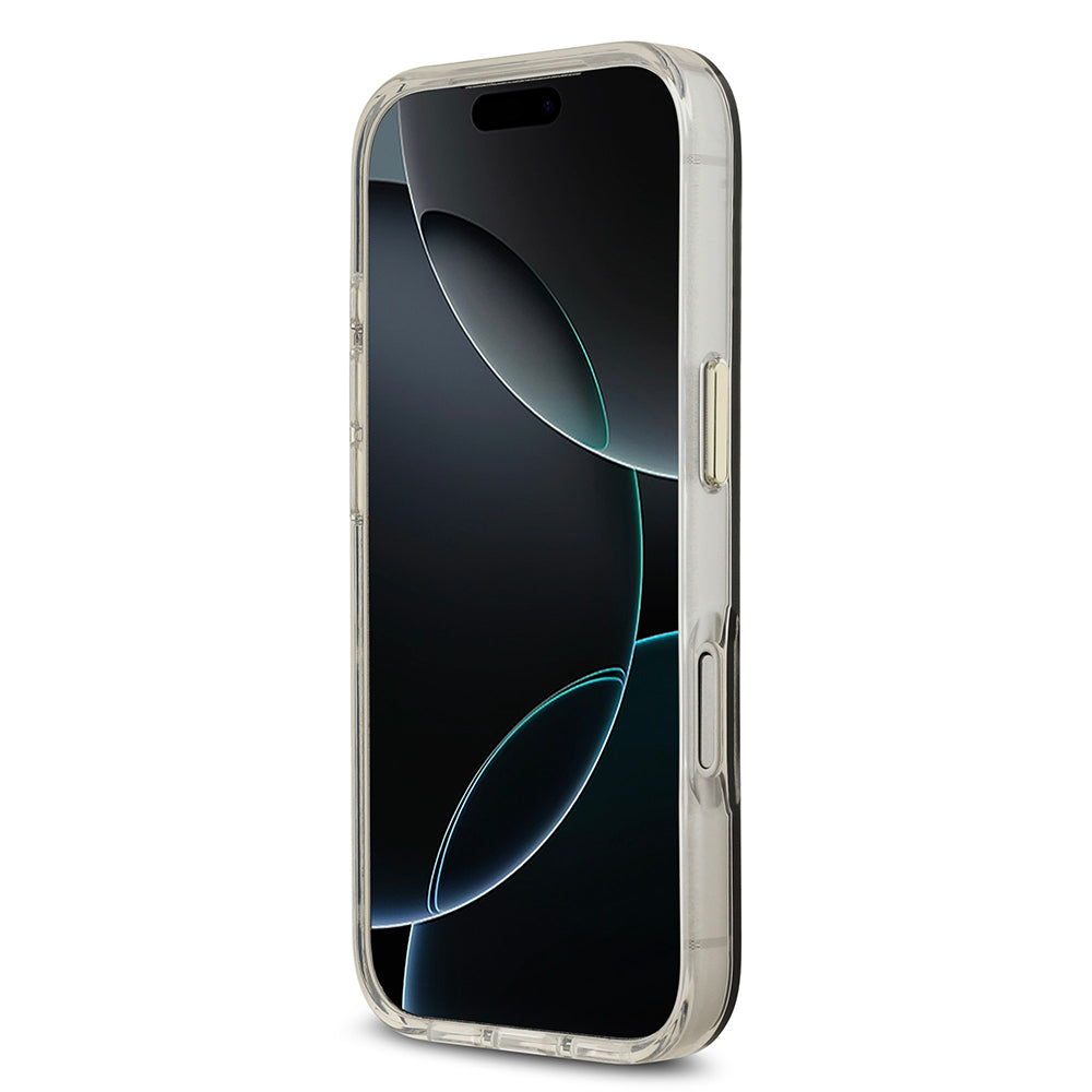Guess iPhone 17 Pro Max Orjinal Lisanslı Metal Kamera Çerçeveli Simli Aynalı Kılıf
