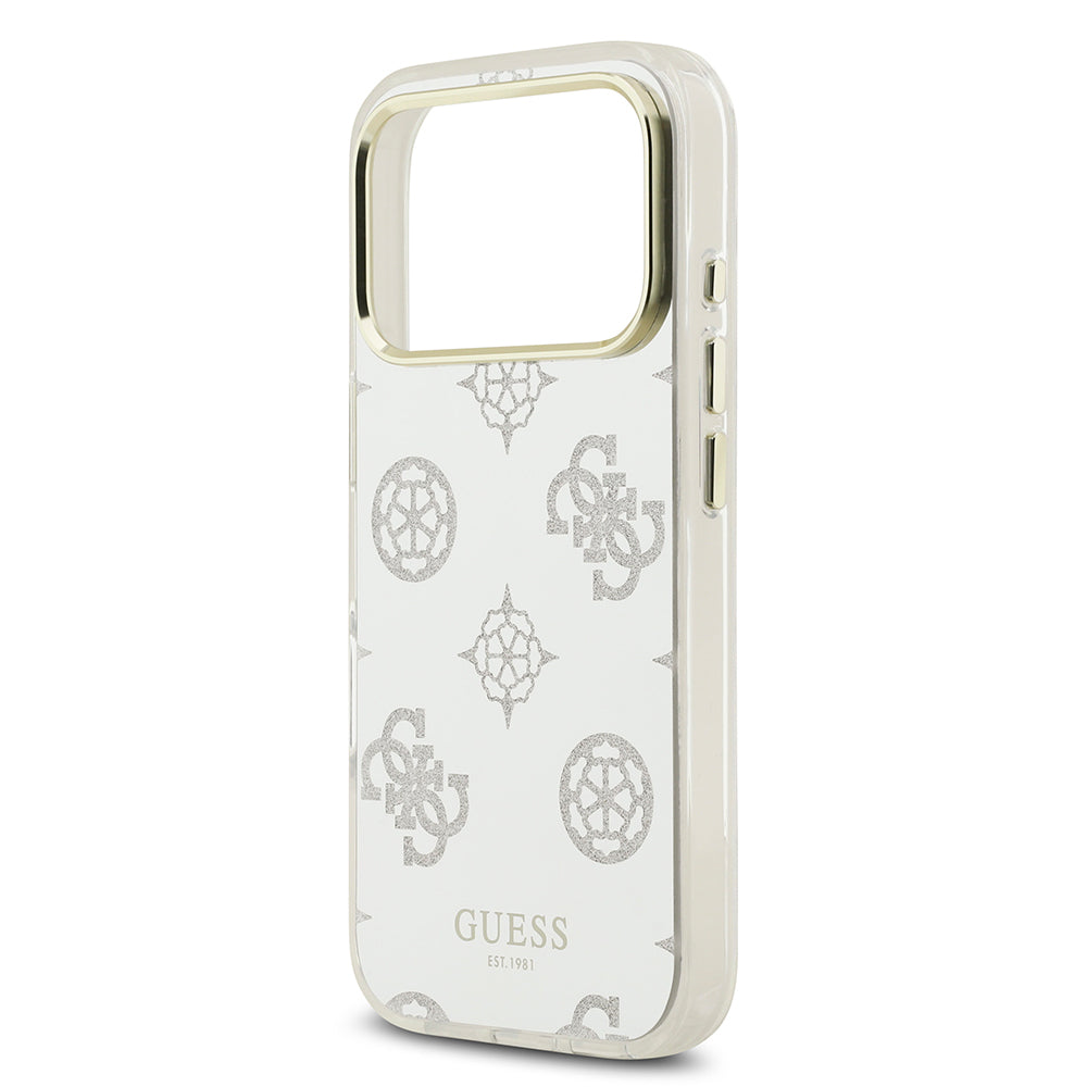 Guess iPhone 17 Pro Max Orjinal Lisanslı Metal Kamera Çerçeveli Simli Aynalı Kılıf