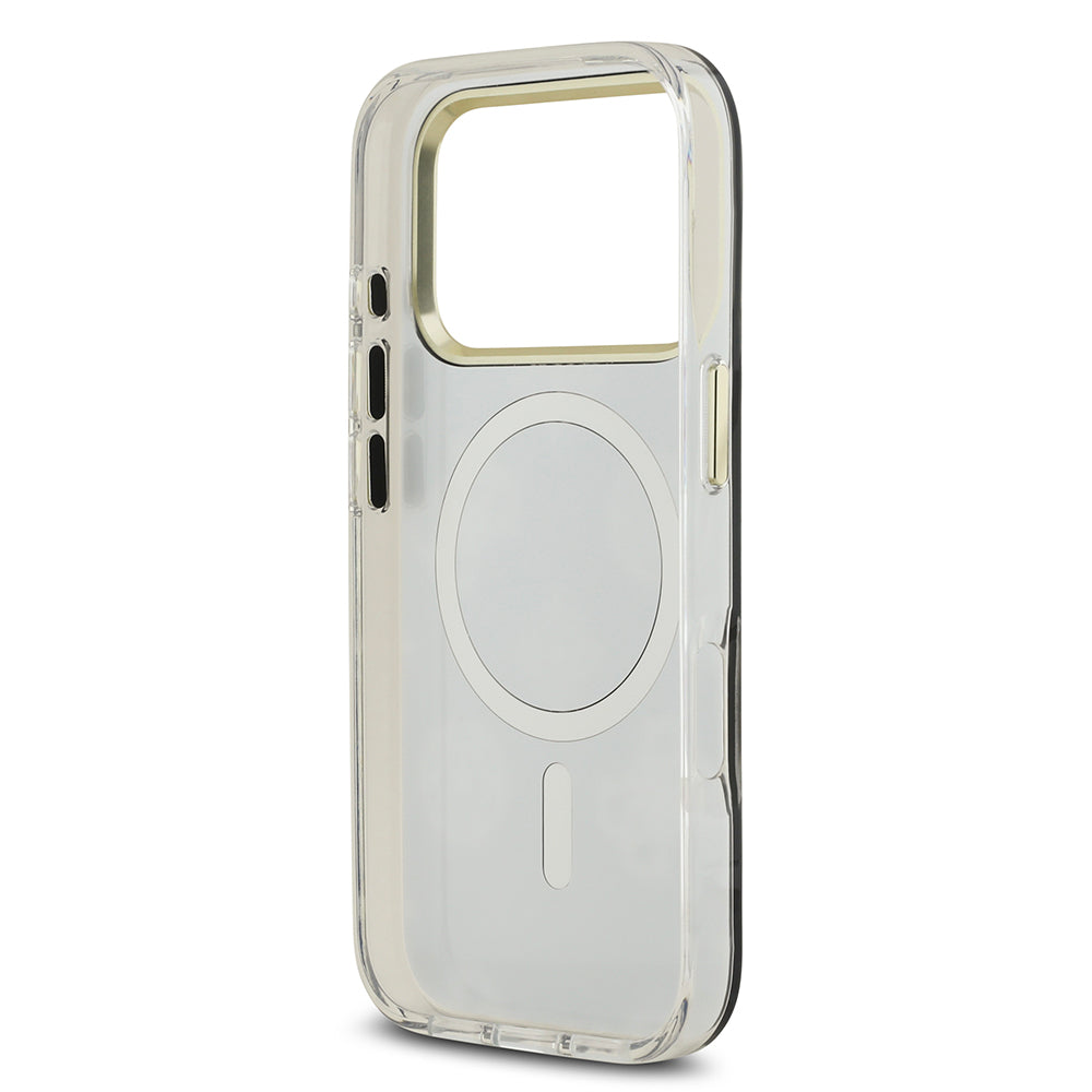 Guess iPhone 17 Pro Max Orjinal Lisanslı Metal Kamera Çerçeveli Simli Aynalı Kılıf