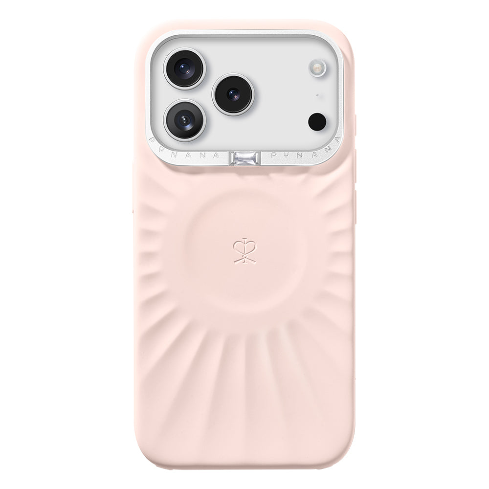Pynana Starlight Serisi iPhone 17 Pro Max Kabartma Tasarımlı Metal Kamera Çerçeveli Telefon Kılıfı