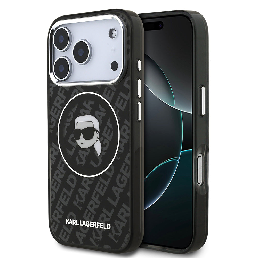 Karl Lagerfeld iPhone 17 Pro Max Orjinal Lisanslı IML Baskılı KL Heads Kılıf