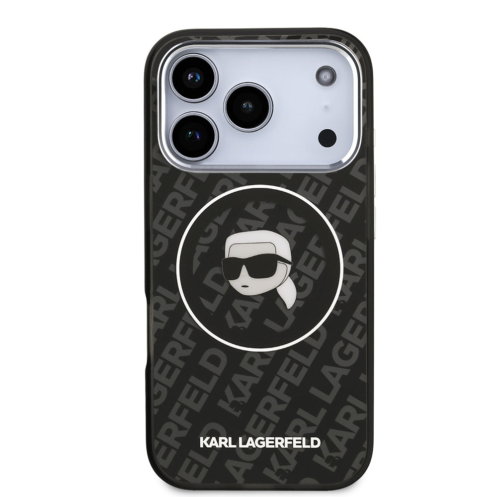 Karl Lagerfeld iPhone 17 Pro Max Orjinal Lisanslı IML Baskılı KL Heads Kılıf