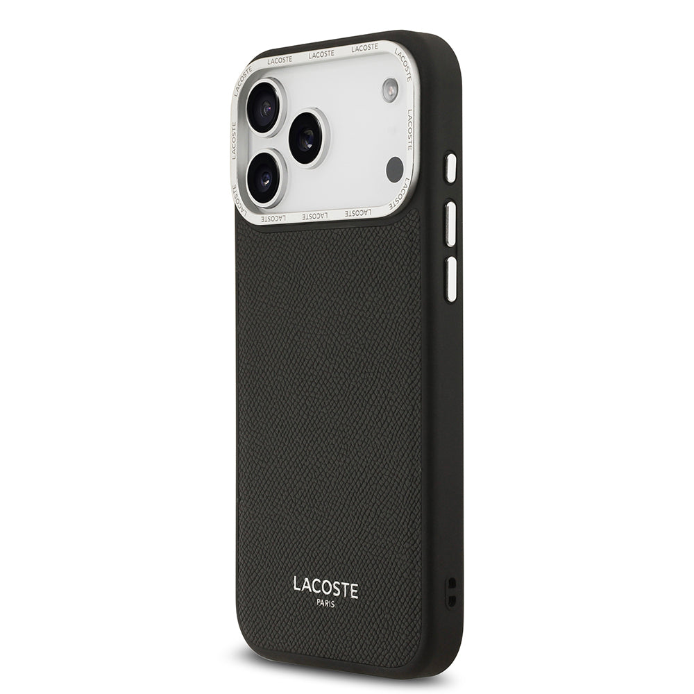 Lacoste iPhone 17 Pro Max Orjinal Lisanslı M-safe Şarj Özellikli Champs Elysees PU Deri Tasarımlı Kılıf